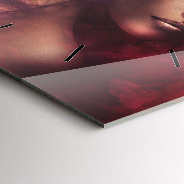 Kwadratowy zegar Portret kobiety