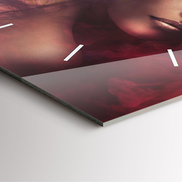 Kwadratowy zegar Portret kobiety