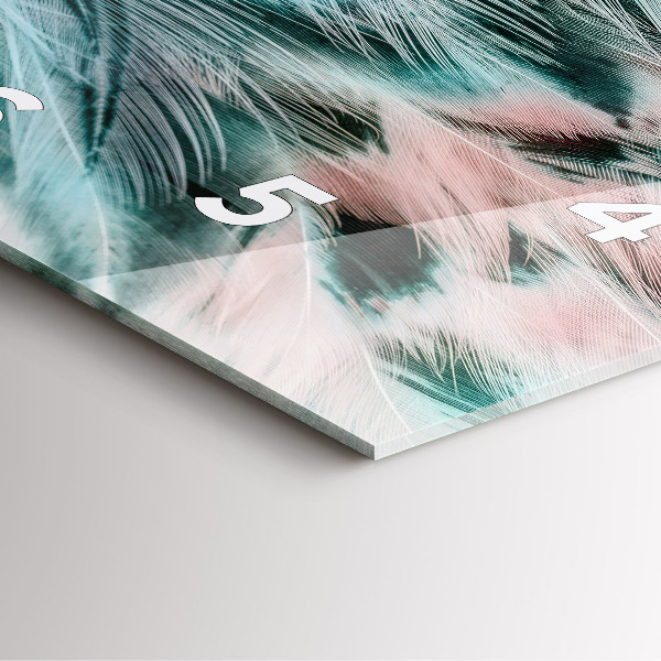 Kwadratowy zegar Kolorowe pióra