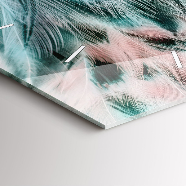 Kwadratowy zegar Kolorowe pióra