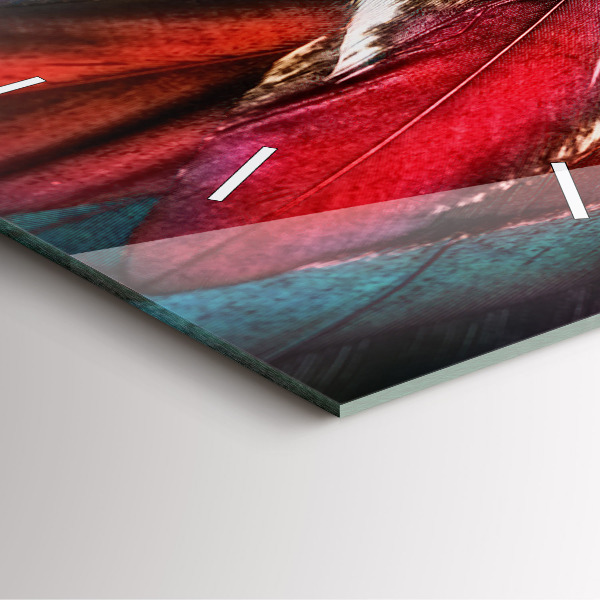 Kwadratowy zegar Jasnobrązowe pióra ptaka