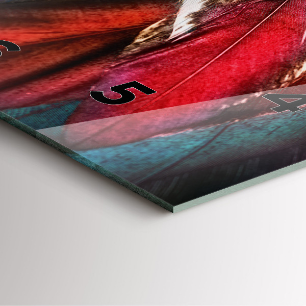 Kwadratowy zegar Jasnobrązowe pióra ptaka