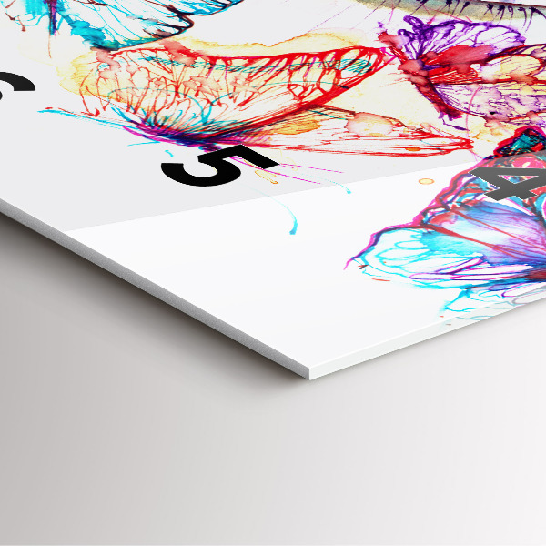 Kwadratowy zegar Kolorowe oko motyle