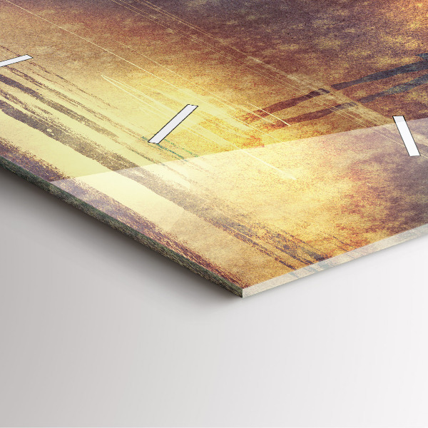 Kwadratowy zegar kobieta z parasolem