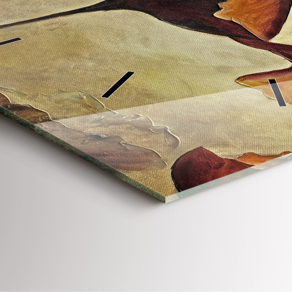 Kwadratowy zegar Malowane maki