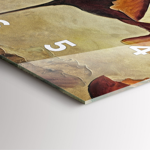 Kwadratowy zegar Malowane maki