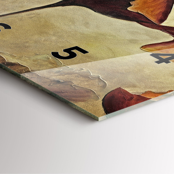 Kwadratowy zegar Malowane maki