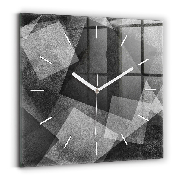 Zegar ścienny kwadratowy Abstrakcja geometryczna