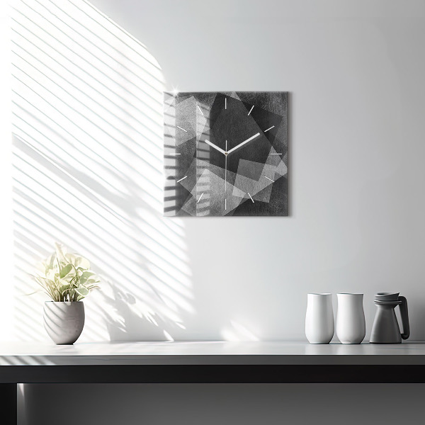 Zegar ścienny kwadratowy Abstrakcja geometryczna