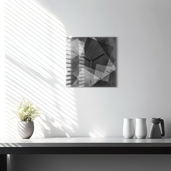 Zegar ścienny kwadratowy Abstrakcja geometryczna