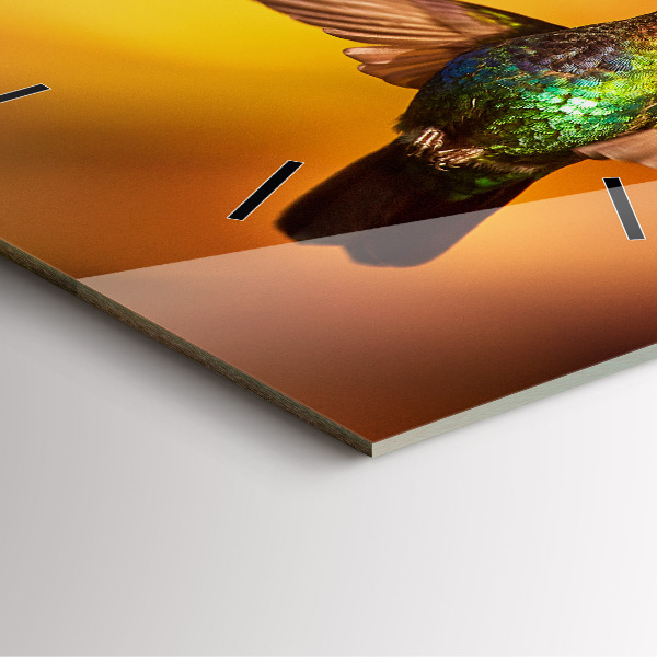 Zegar ścienny kwadratowy Koliber ptak