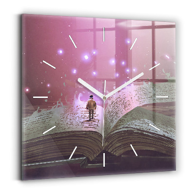 Zegar ścienny kwadratowy Abstrakcja książka