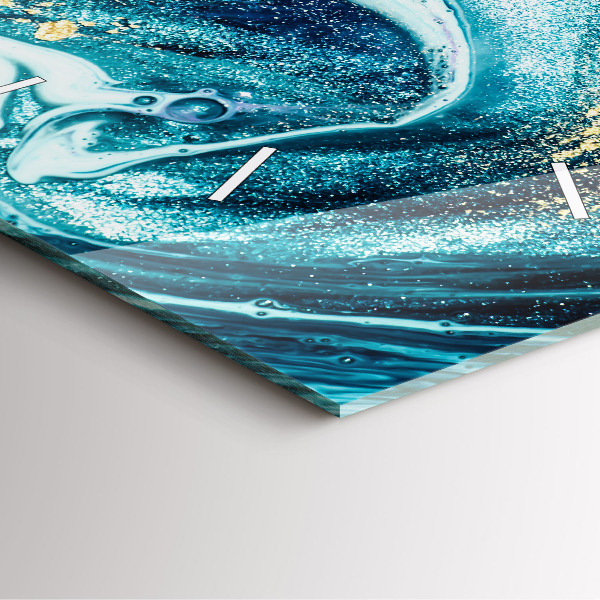 Zegar ścienny kwadratowy Abstrakcyjny marmur