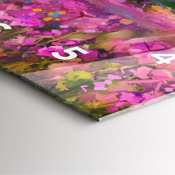 Zegar ścienny kwadratowy Pejzaż natury i kwiatów