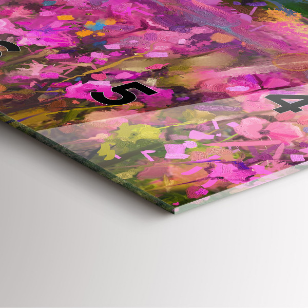 Zegar ścienny kwadratowy Pejzaż natury i kwiatów