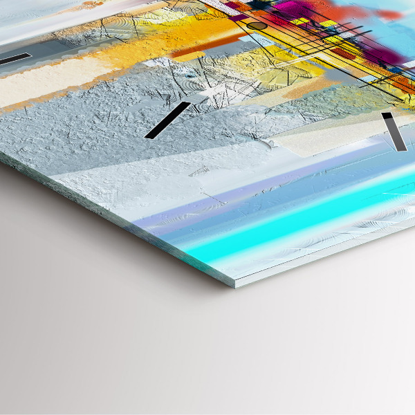 Zegar ścienny kwadratowy Abstrakcyjny most