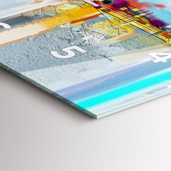 Zegar ścienny kwadratowy Abstrakcyjny most