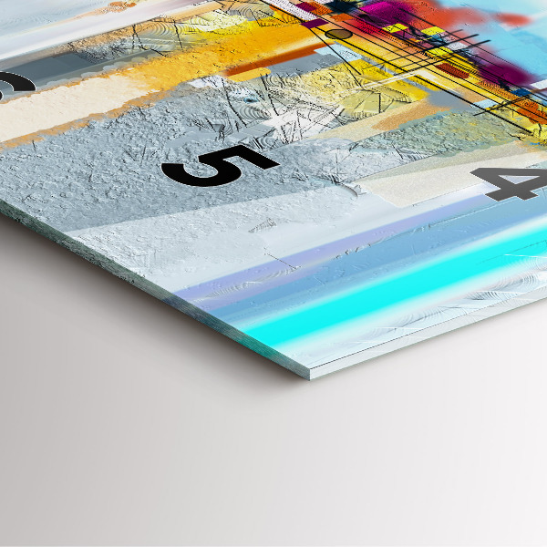 Zegar ścienny kwadratowy Abstrakcyjny most