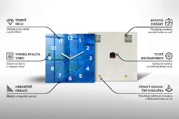 Zegar ścienny kwadratowy Abstrakcyjny pejzaż