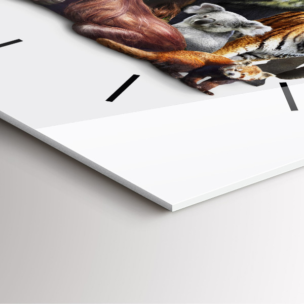 Kwadratowy zegar Dzikie zwierzęta