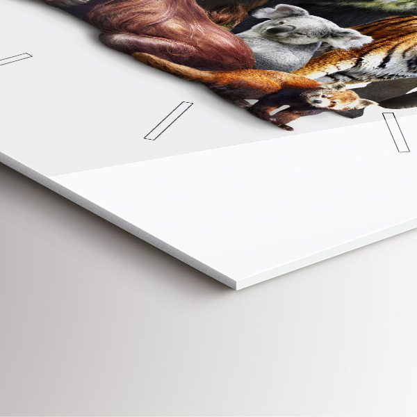 Kwadratowy zegar Dzikie zwierzęta