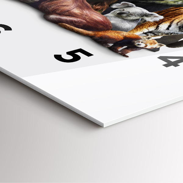 Kwadratowy zegar Dzikie zwierzęta