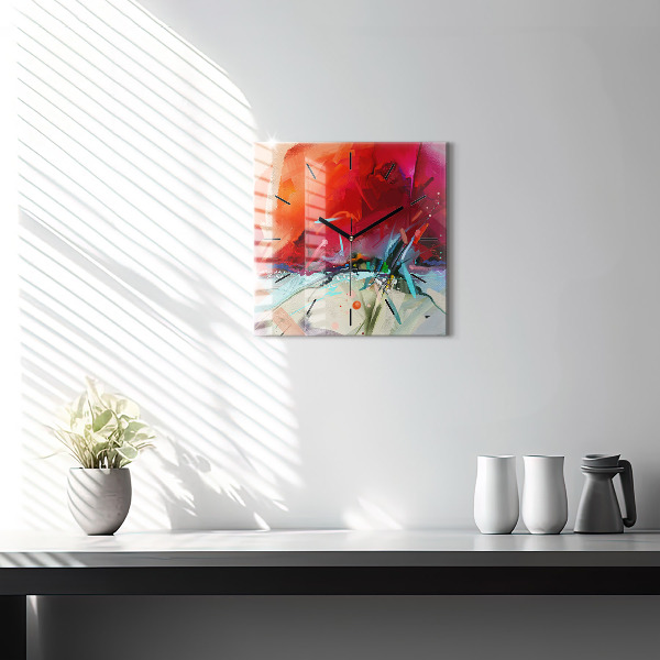 Zegar ścienny kwadratowy Rzędy przypraw