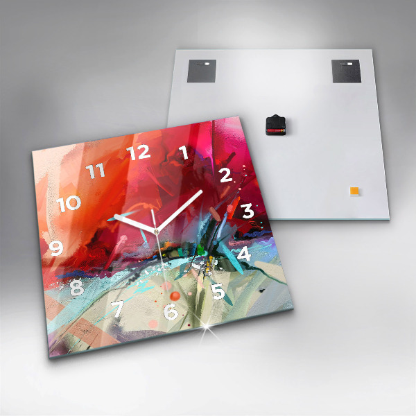 Zegar ścienny kwadratowy Rzędy przypraw