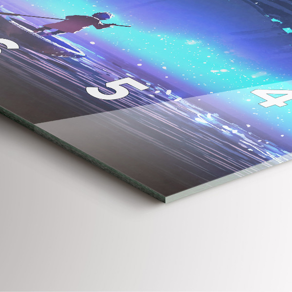 Zegar ścienny kwadratowy Żaglowiec fantasy