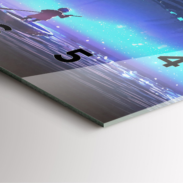 Zegar ścienny kwadratowy Żaglowiec fantasy