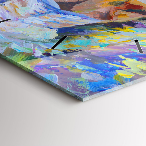 Zegar ścienny kwadratowy Malowana baletnica