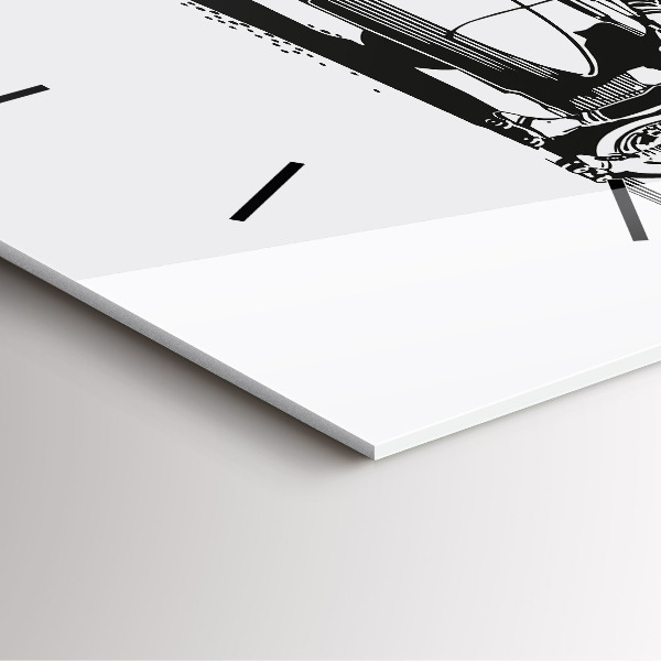 Kwadratowy zegar Retro Ilustracja