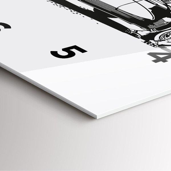 Kwadratowy zegar Retro Ilustracja