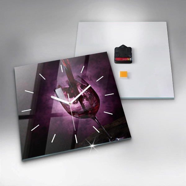 Kwadratowy zegar Kieliszka do wina