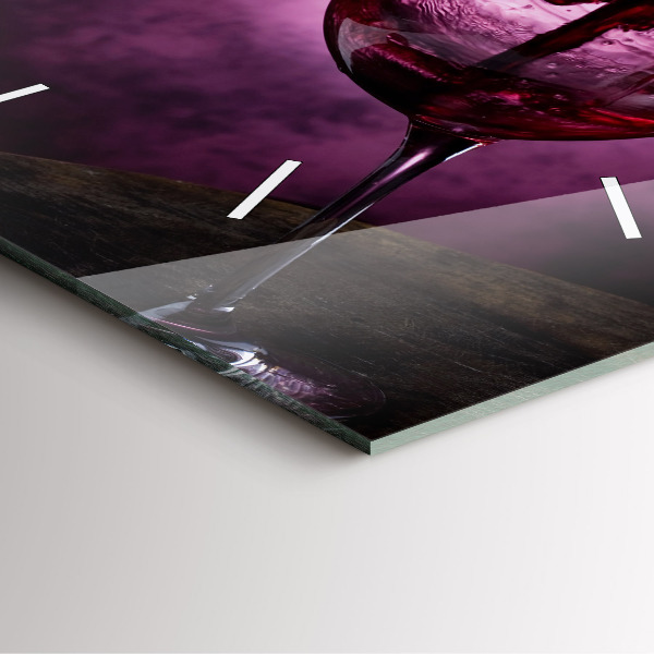 Kwadratowy zegar Kieliszka do wina