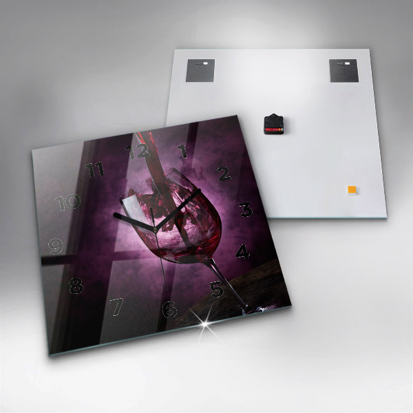 Kwadratowy zegar Kieliszka do wina