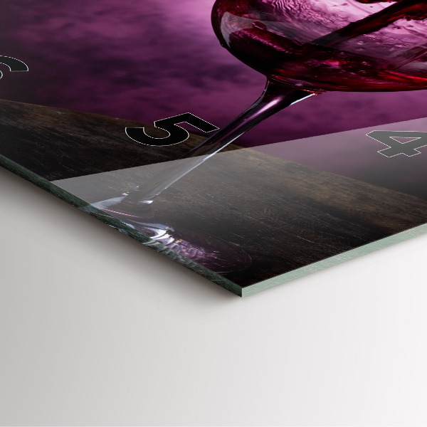 Kwadratowy zegar Kieliszka do wina