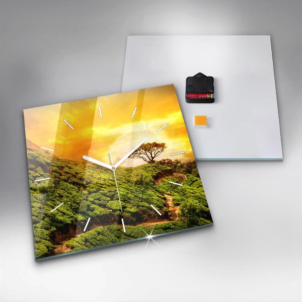 Kwadratowy zegar Wzgórze Herbaty