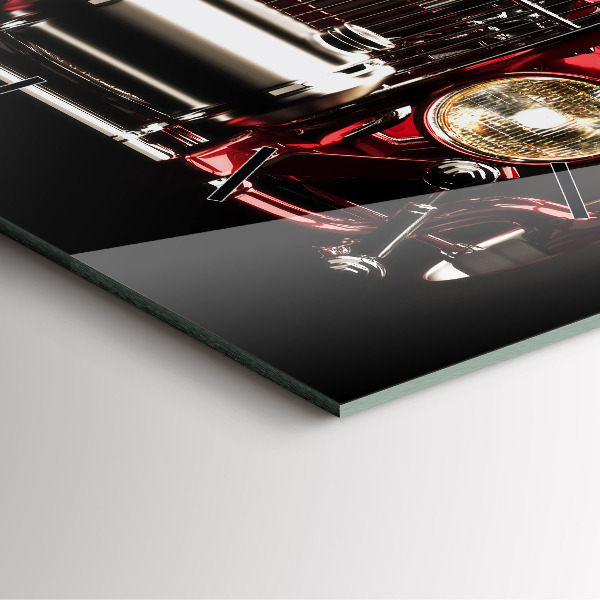 Kwadratowy zegar Stary zabytkowy samochód