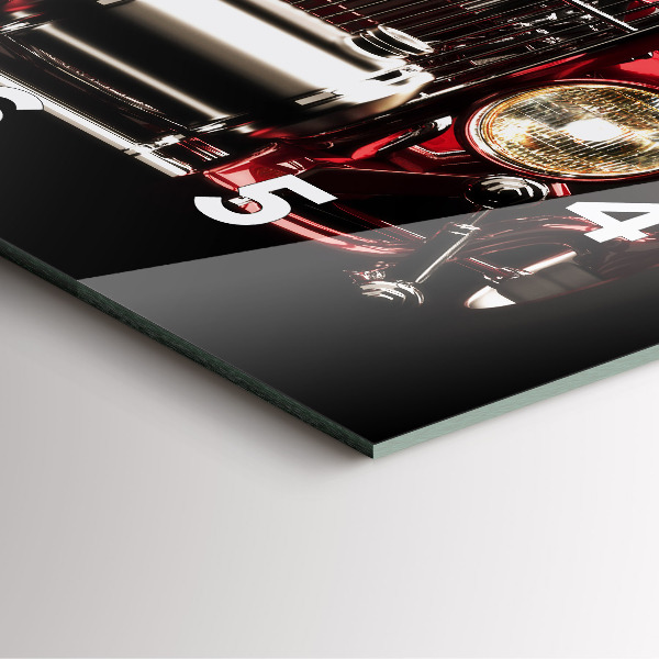 Kwadratowy zegar Stary zabytkowy samochód