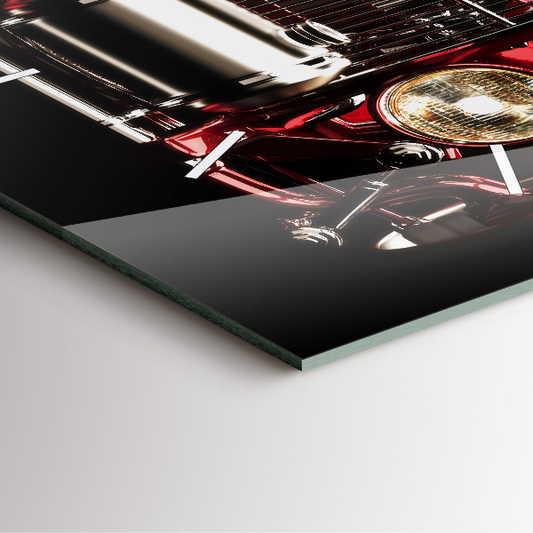 Kwadratowy zegar Stary zabytkowy samochód