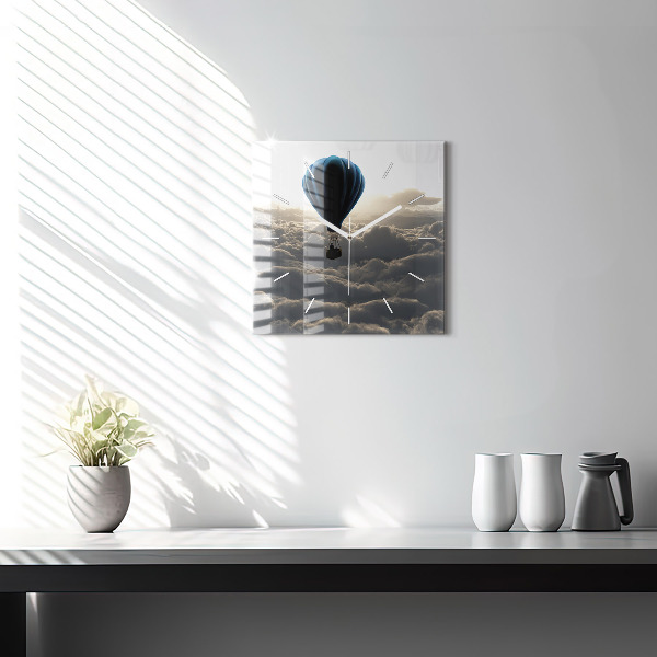 Kwadratowy zegar Balon na niebie