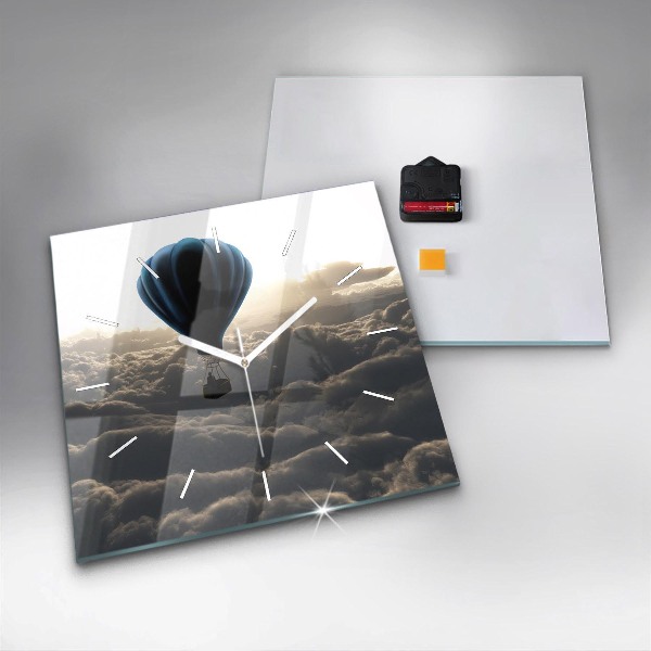 Kwadratowy zegar Balon na niebie