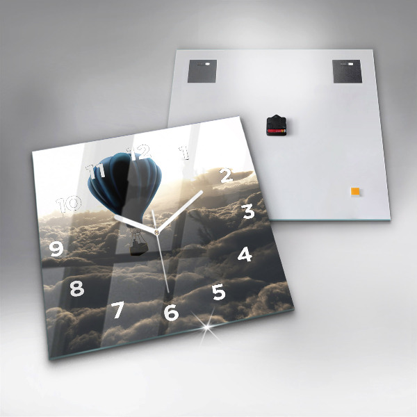 Kwadratowy zegar Balon na niebie