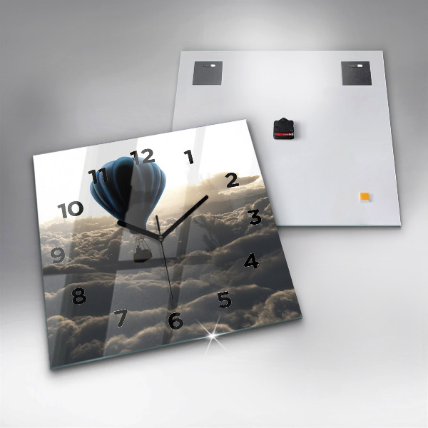 Kwadratowy zegar Balon na niebie