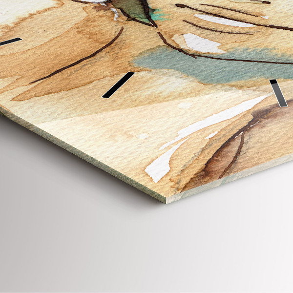 Kwadratowy zegar Abstrakcja Kobieta