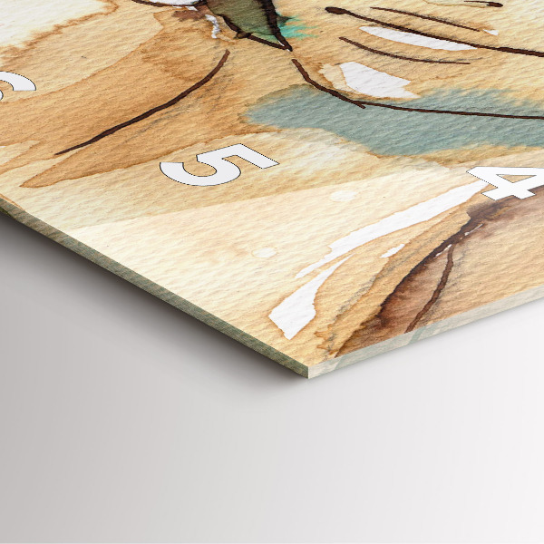 Kwadratowy zegar Abstrakcja Kobieta