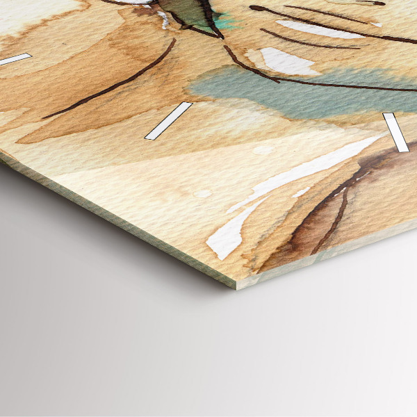 Kwadratowy zegar Abstrakcja Kobieta