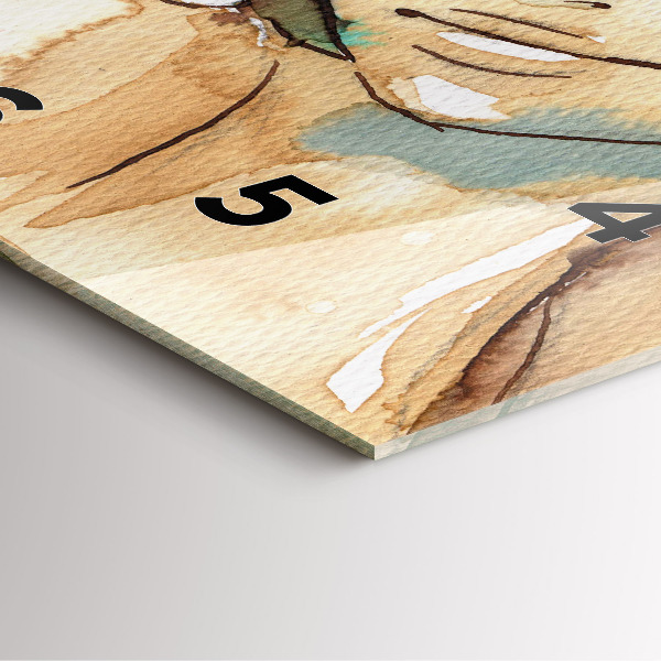 Kwadratowy zegar Abstrakcja Kobieta