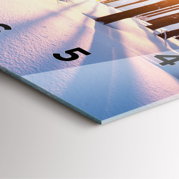 Kwadratowy zegar Zachód słońca Las